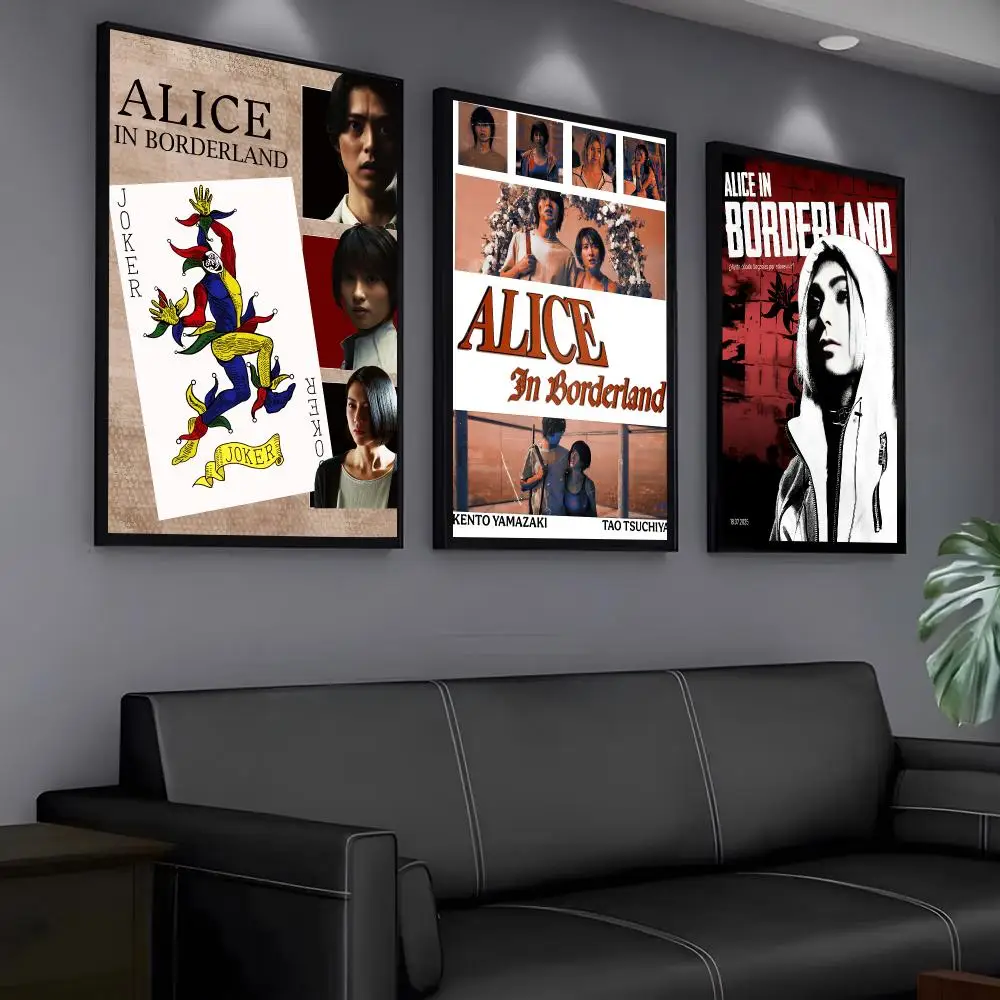 TV Series A-Alice in Borderland Poster Modern PP Paper Wall Art Sticker Minimalist Decorative for Home Wall Decor Gift