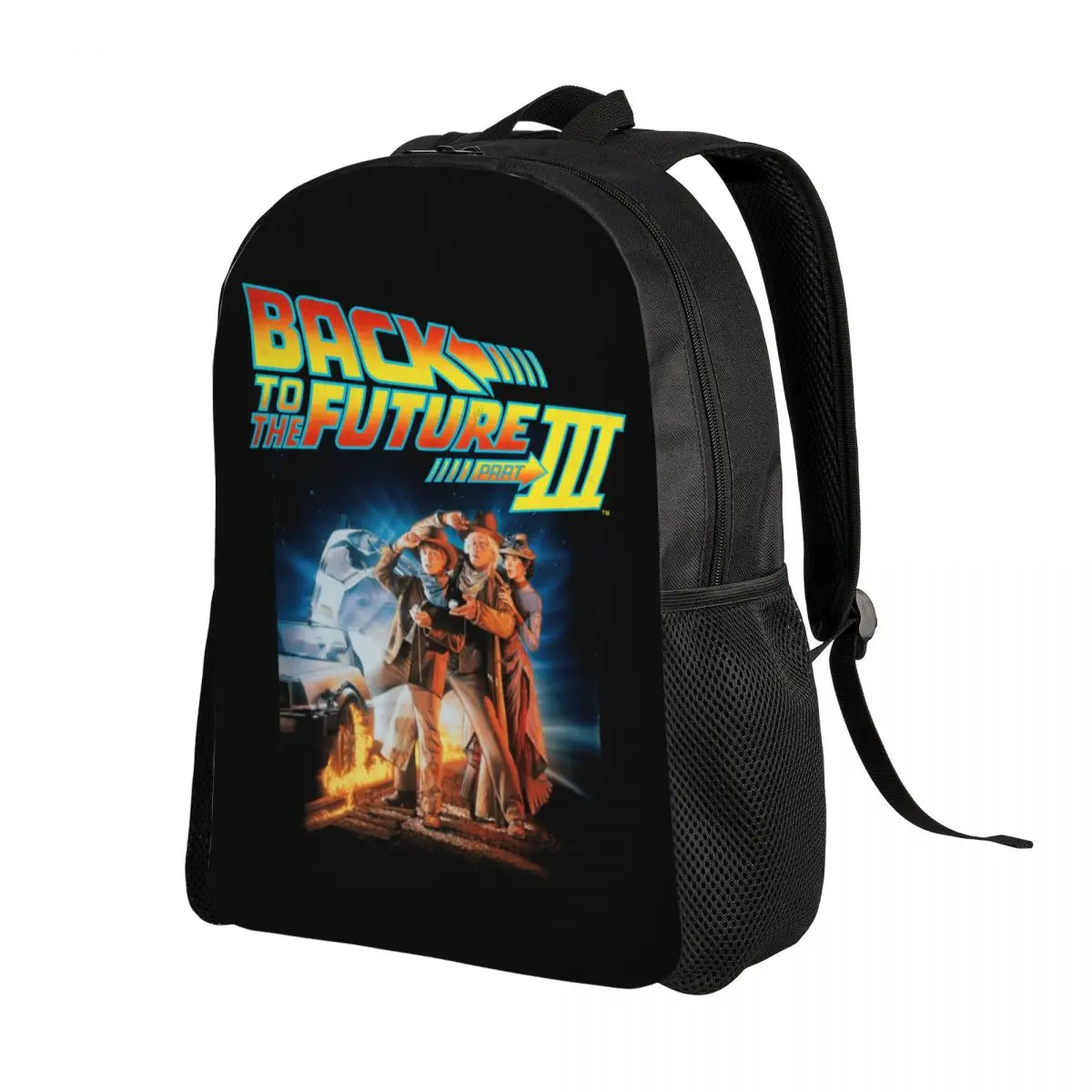 Sac à dos de voyage Retour vers le futur pour hommes et femmes, cartable pour ordinateur scolaire, sac à dos pour étudiants, sac à dos de film d'aventure de science-fiction