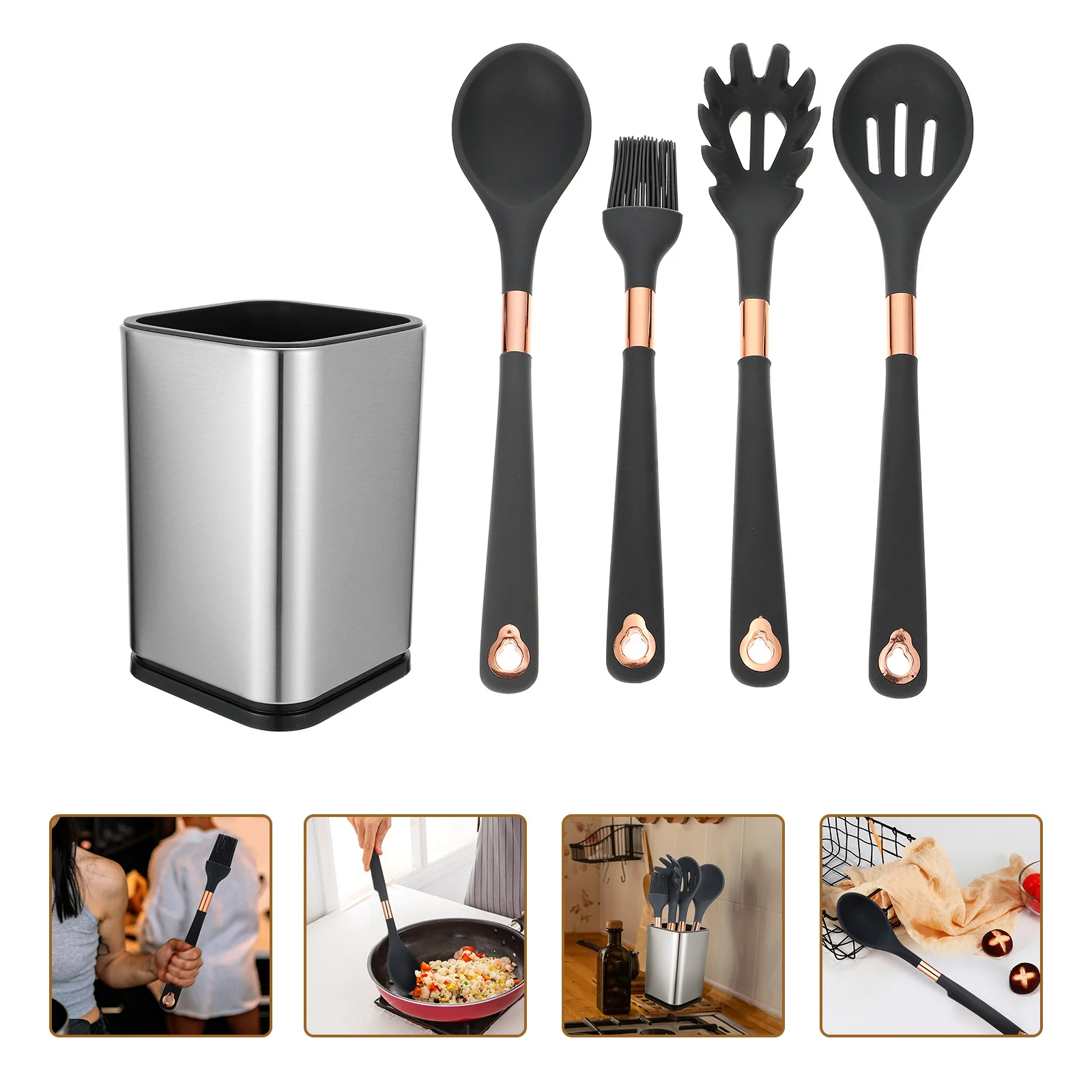 

1Set Spaghetti Server Silicone Cooking Utensil Practical Kitchen Tool Portable Kitchen Strainer Reusable Silicone Scoop