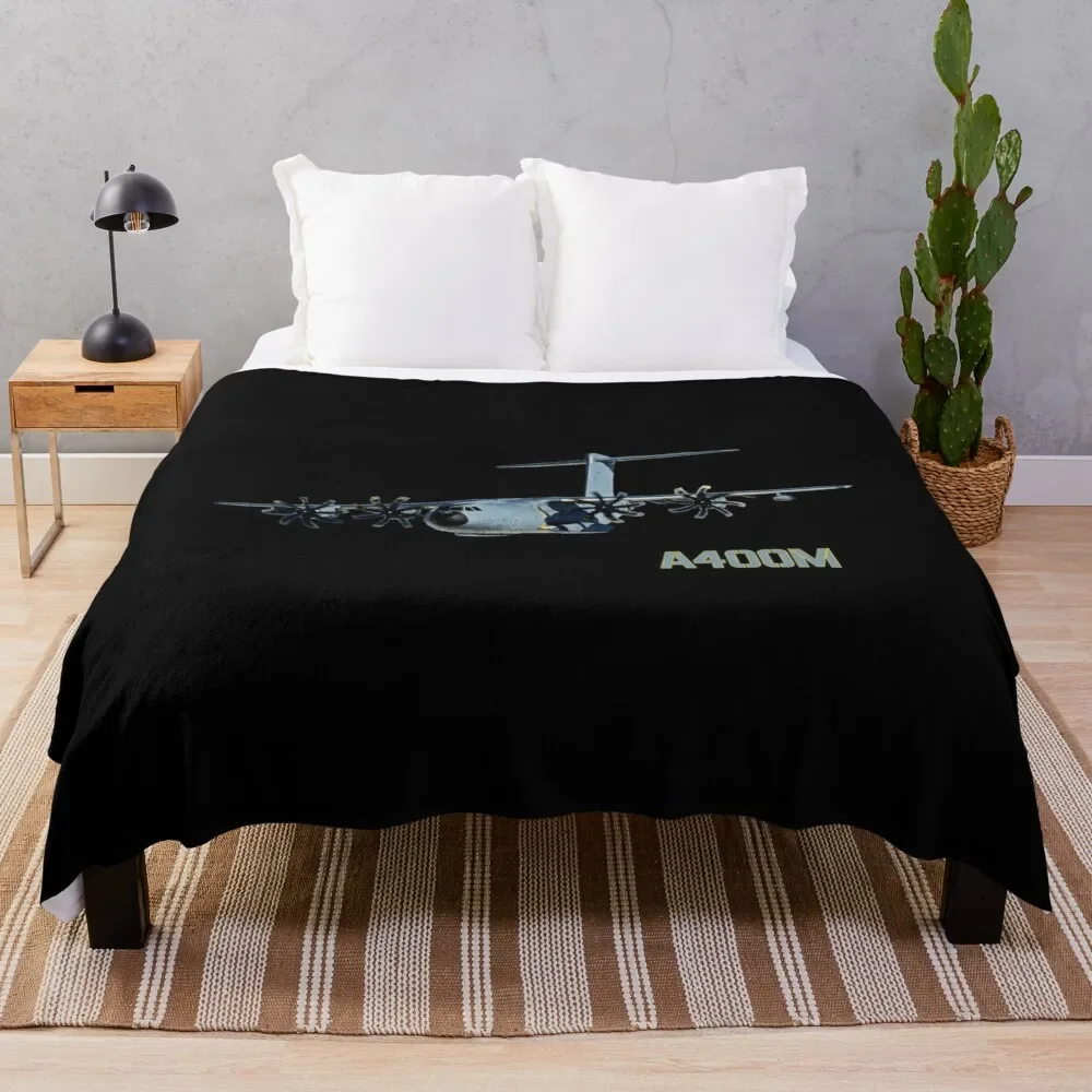 A400M military transport aircraft Throw Blanket Vintage Single Blankets