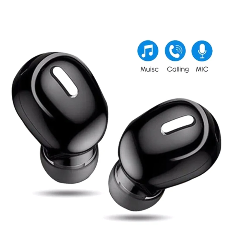 1pcs Bluetooth-compatible 5.0 Earphone Mini In Ear Sport Headphones With Mic Handsfree Headset For Samsung Huawei All Phone