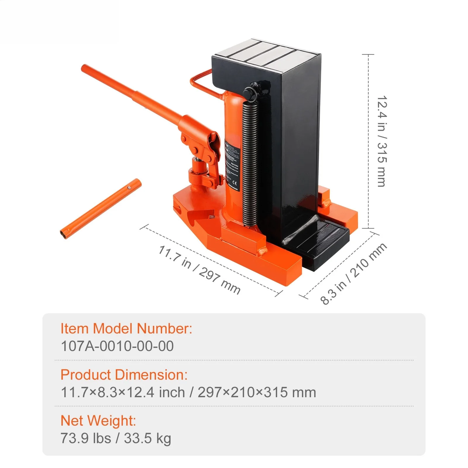 SucceBuy Hydraulische Teen Jack 2.5-10T Op Teen Teen Jack Lift 5-20T Op Top Lift Capaciteit Machine Jack Lucht Hydraulische Jack voor Industrie