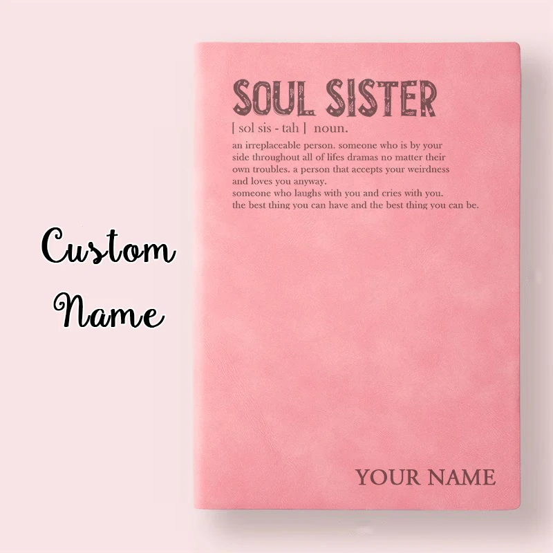 

Soul Sister Gifts Notebook Gifts For Women Friendship Gifts For Women Friends Bestie BFF Gifts Definition Journal Leather