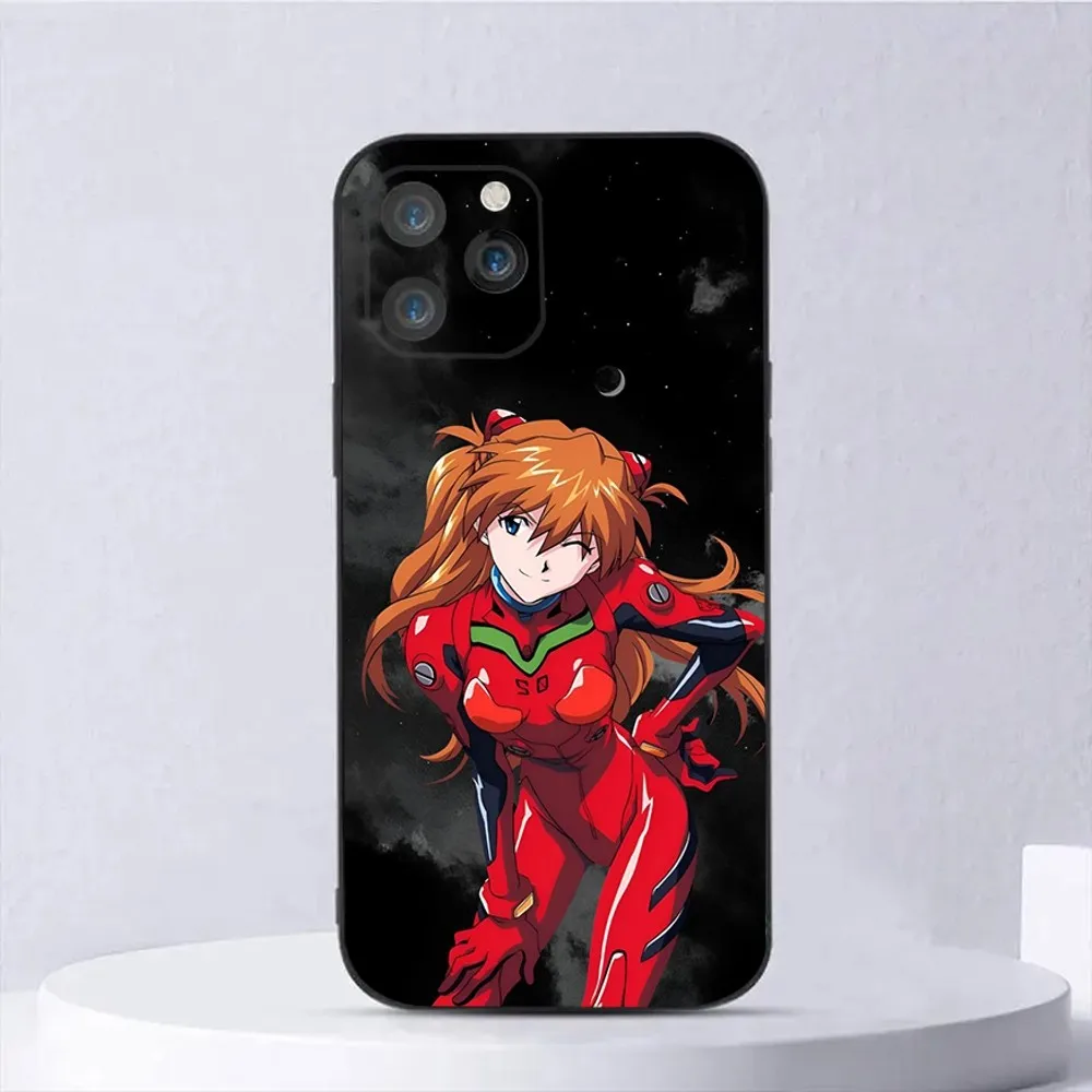 A-AsukaS Anime S-Soryu Phone Case For iPhone 16,15,14,13,12,11,Plus,Pro Max,XS,X,XR,SE,Mini,8,7 Soft Silicone Black Cover