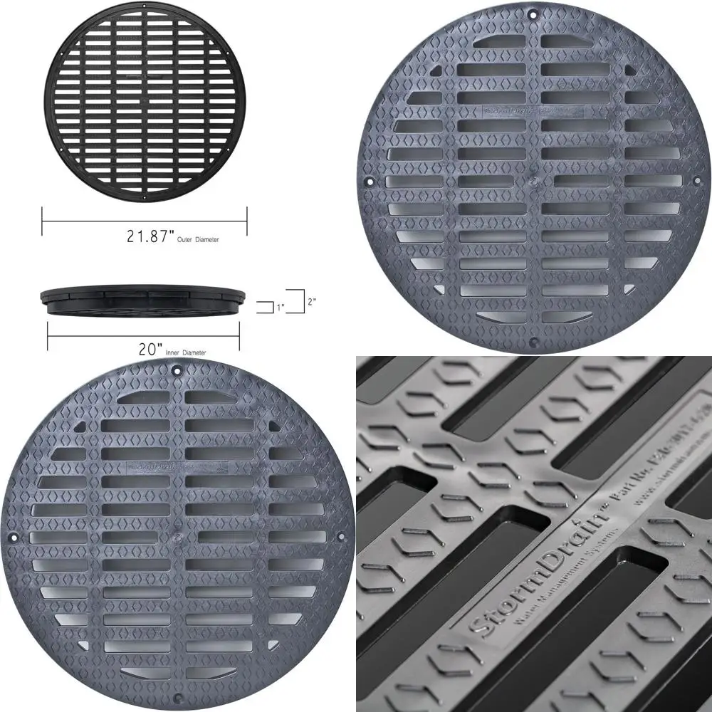 

20 Black Flat Grate for Storm Drain FSD-3017-G20B Catch Basin