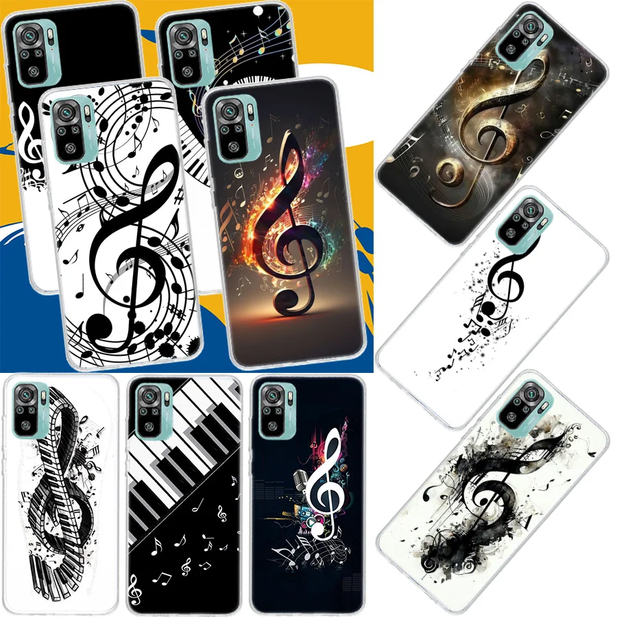 Piano Keys Musical Phone Case For Xiaomi Redmi Note 13 Pro Plus 5G Cover 12 12C 10X 10C 10A 9 10 9T 9C 9A 8A 8 7A 7 6A 6 S2 K40