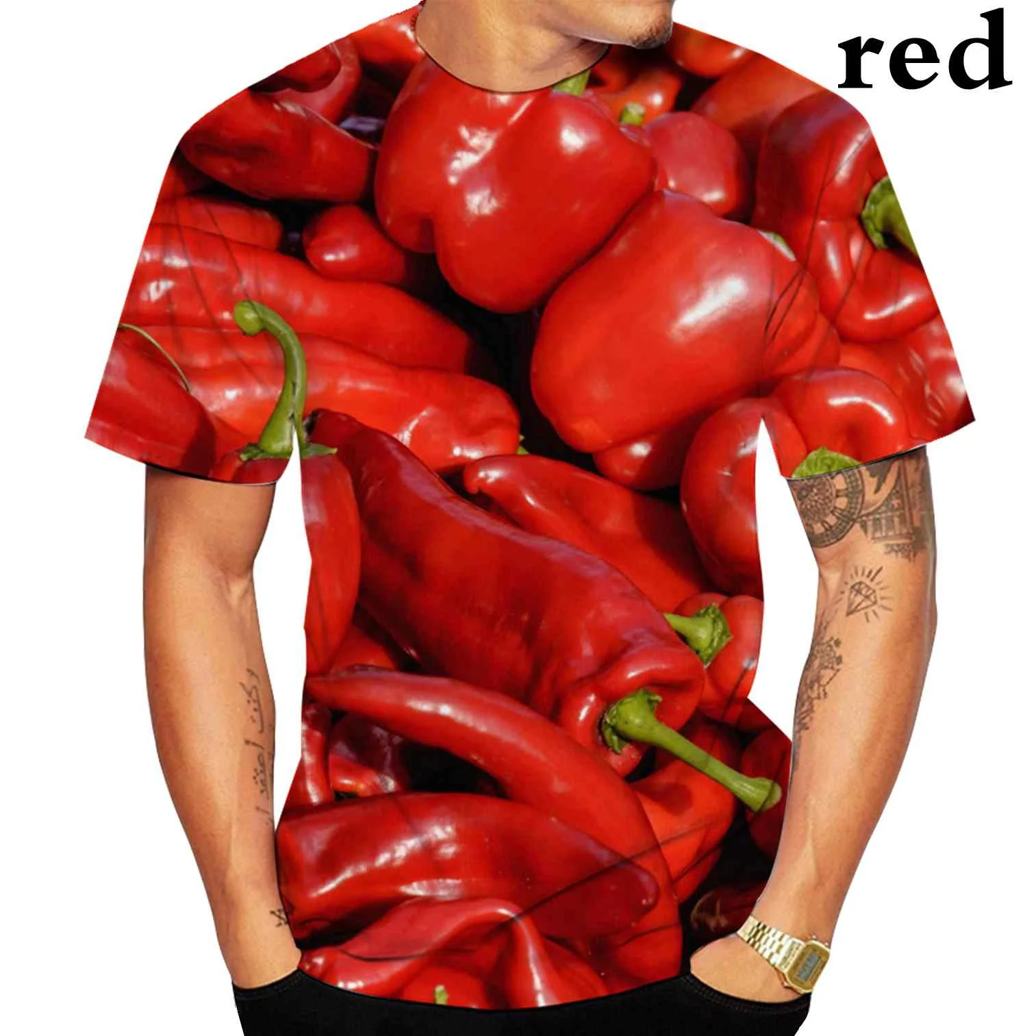 New Fashion Women's/Men's 3D Print Hot Chili Peppers  Casual T-Shirt