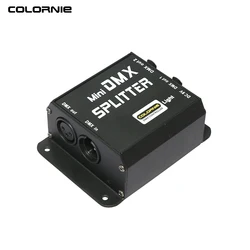 New 2 Way DMX Amplifier Splitter DMX512 Signal Splitter 2CH DMX Distributor For Stage Lights