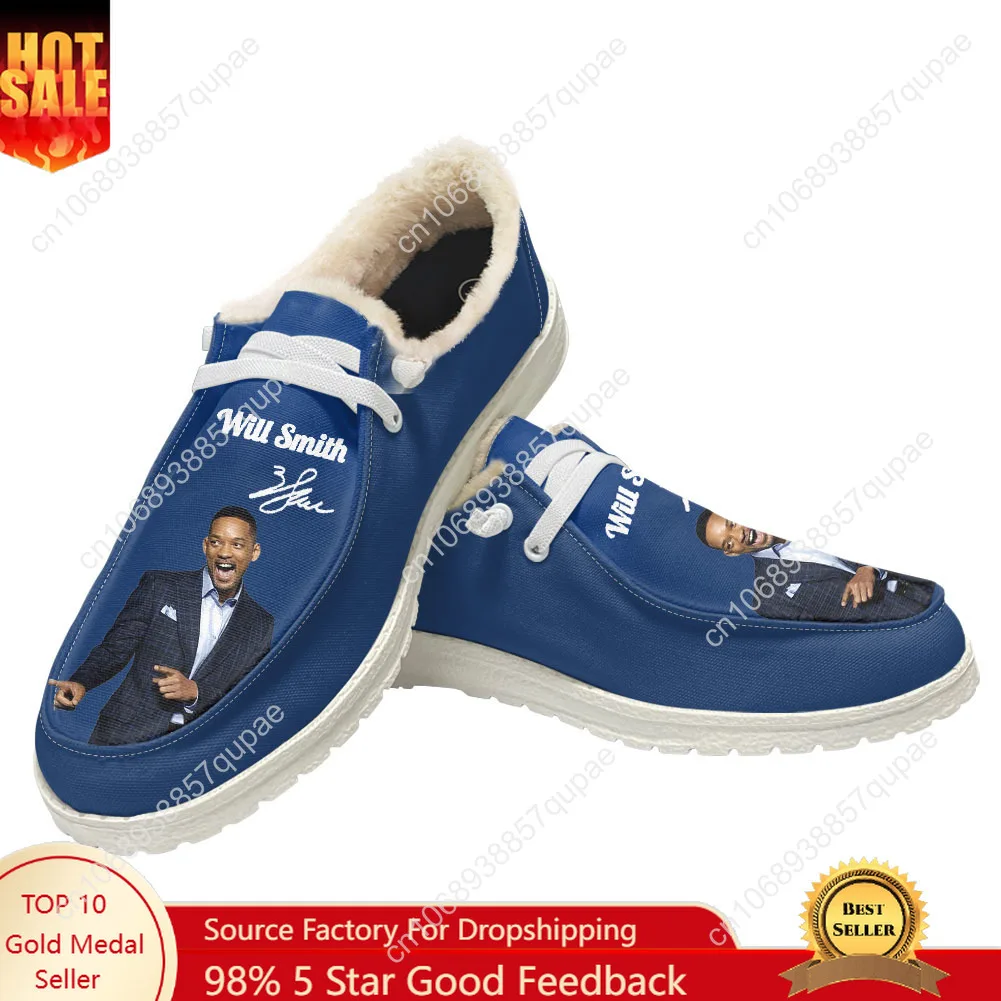 

Will Smith Plush Casual Shoes Flat Shoe American Rapper Mens Womans Breathable Casual Lightweight Footwear Custom Made Shoe