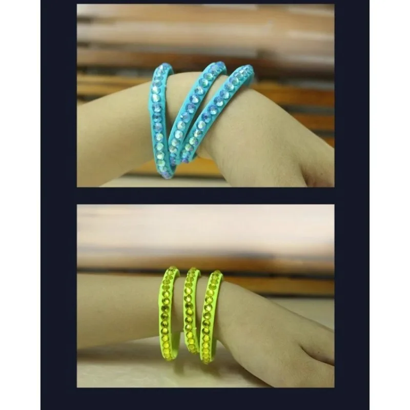 Customized 3 Natural Diamond Latin Dance Kid Adult Blackpool Competition Bracelet National Standard Dance Performance Black