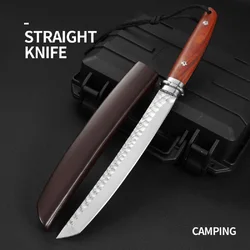 1PC High quality, integrated dragon bone, outdoor survival knife, camping knife, hand-held meat knife, firewood knife