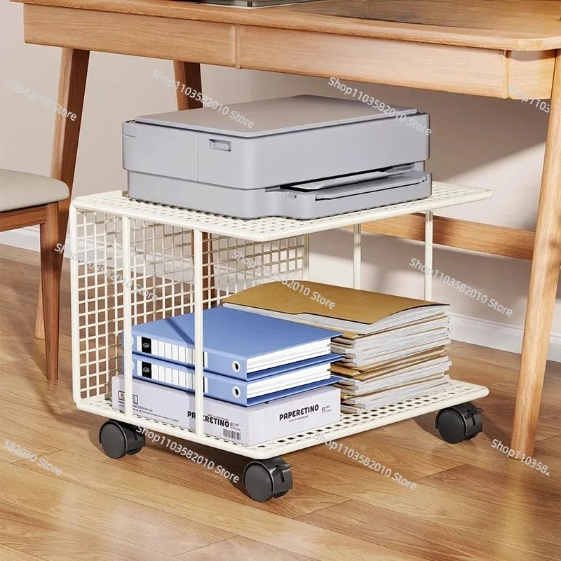 Compact 2-Tier Printer Stand, Multifunctional Desk Organizer for Office Use