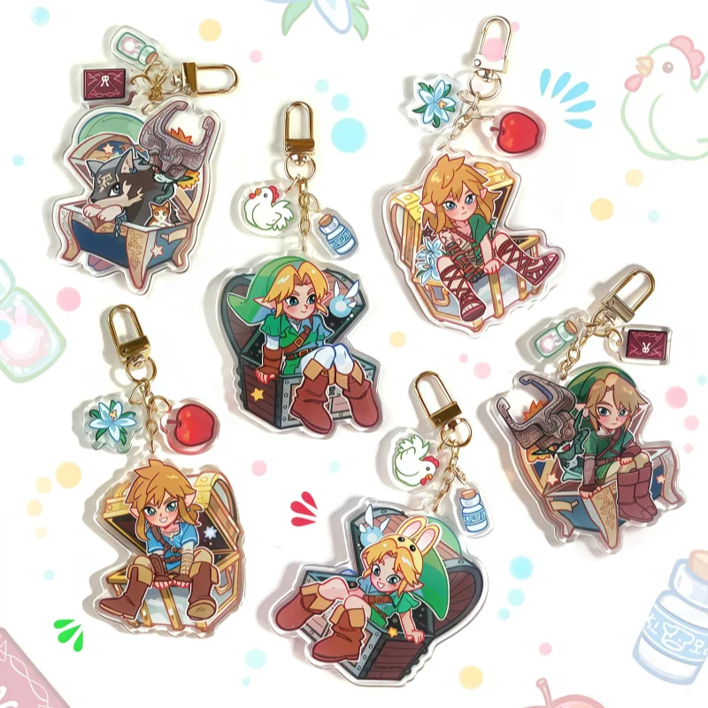 Retro Gaming Keychain - Efsane Link Hazine Sandığı Akrilik Anahtarlık