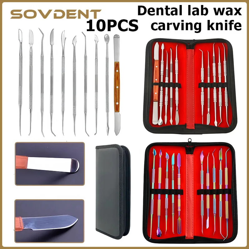 Dental Spatula Plaster Knife Practical Stainless Steel Versatile Teeth Wax Carving Tool Set Dental Instrument Dentist Tools