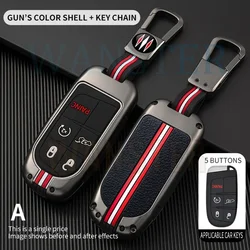 Car Key Case for Jeep Cherokee Compass Renegade Grand Commander for Dodge Journey Challenger Jcuv Charger Chrysler 200 300 300C