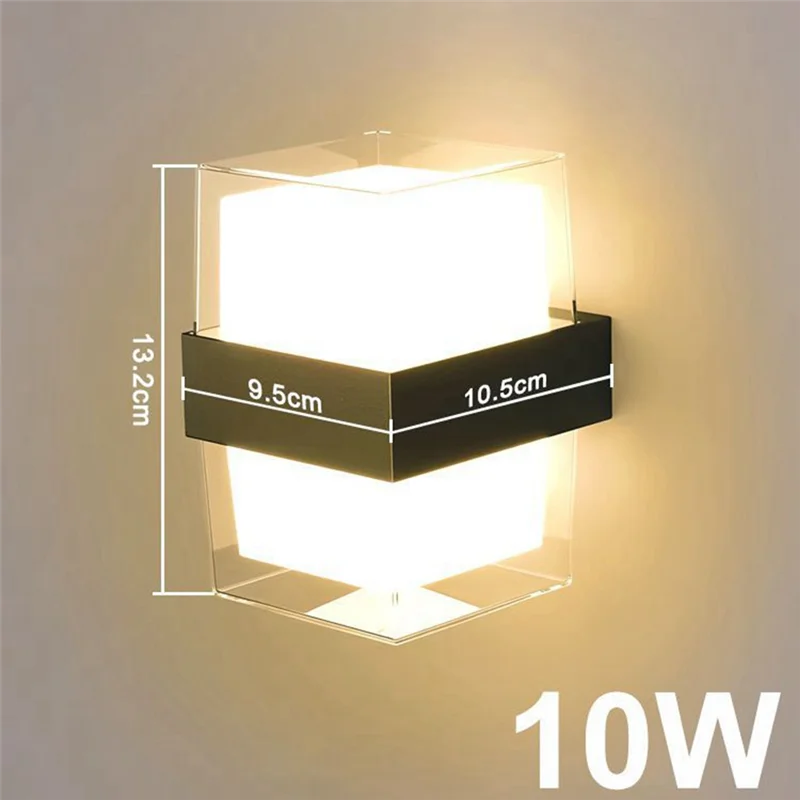 

CQMF-Modern Led Wall Lamp 10W Wall Light For Indoor Outdoor Porch Bedroom Sofa Background AC110V-240V
