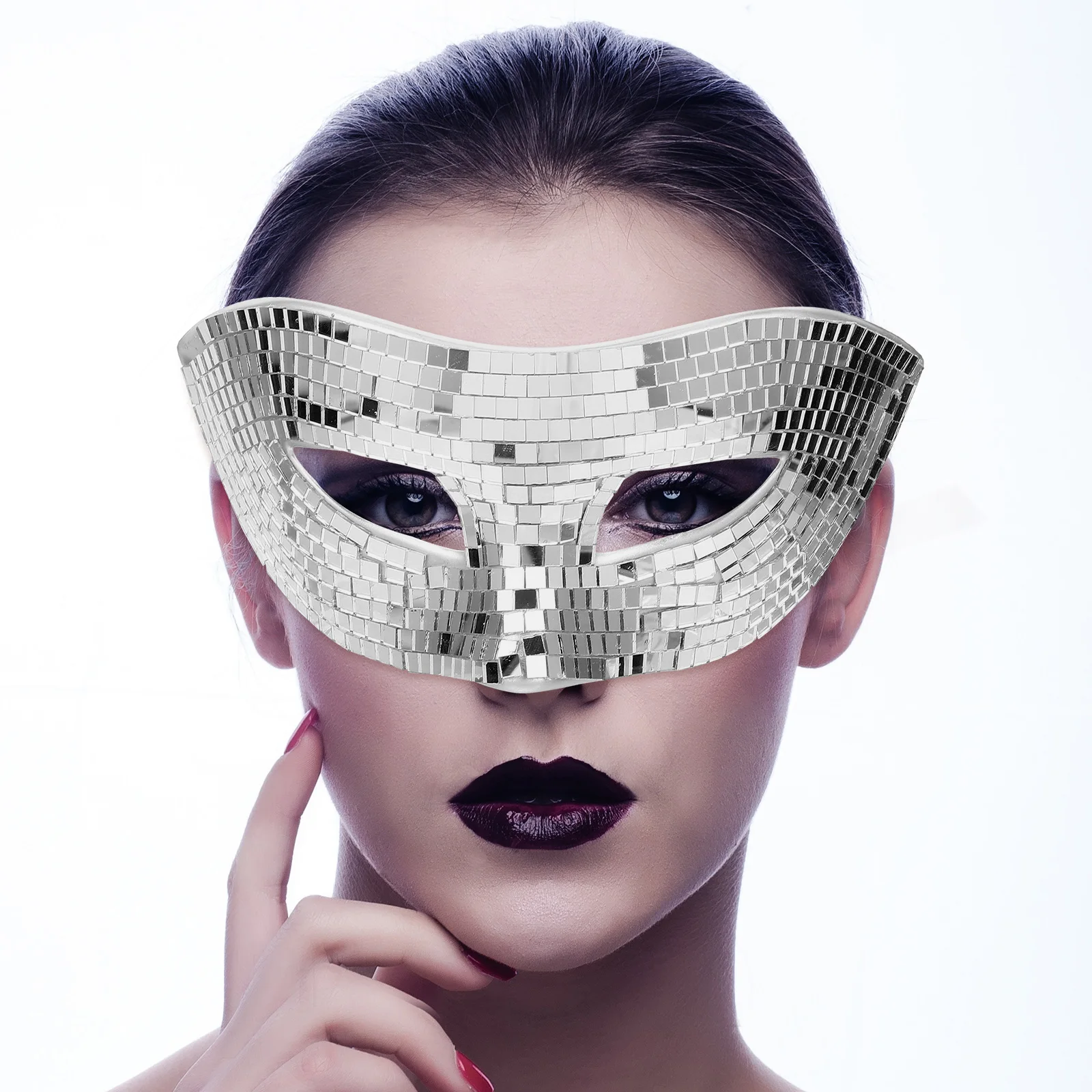 

Glitter Mask Half Face Halloween Cosplay Masquerade Party Decor Elegant Festival Accessory Cosplay Masquerade Masks