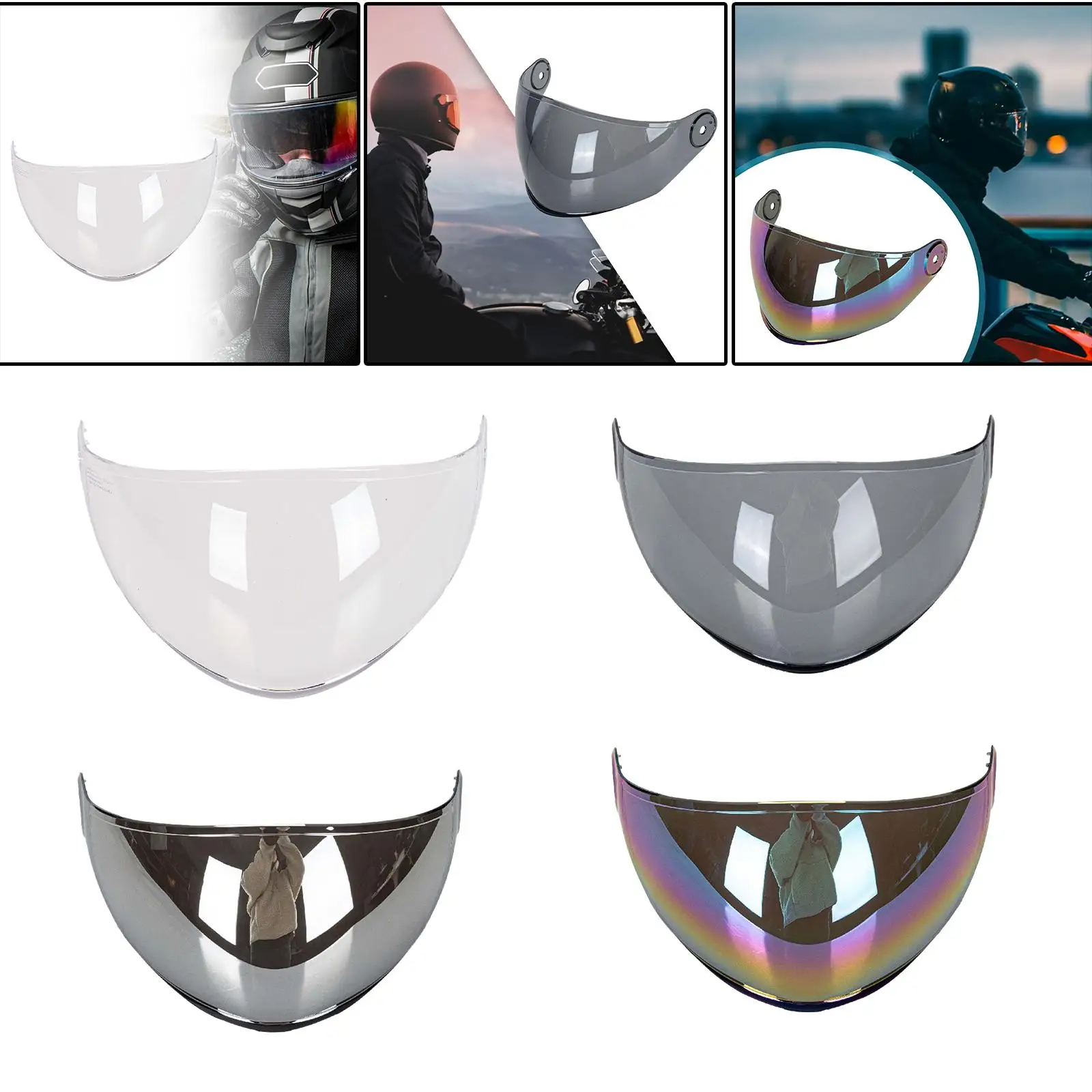 Helmet Visor Helmet Accessories Durable Motorcycle Accessories Helmet Lens for Axxis Square Direct Replacement Repair Parts