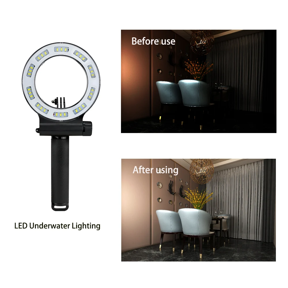 

С дополнительной подсветкой и поддержкой для крепления на руку, совместимый с GoPro 8 9 10 11 12 13 14, DJI 3 4 5 6, Insta360 Ace Pro 2