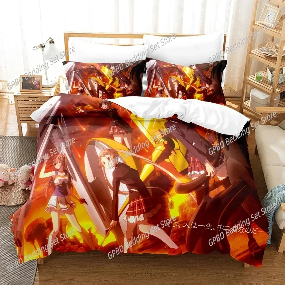 Anime Love Chunibyo & Other Delusions Rikka Comfortable Duvet Quilt Cover Pillowcase Bedding Set Bedroom Decoration Home Textile