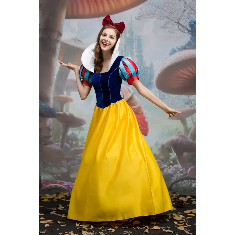 백설공주 원피스 코스프레 의상, 스노우 퀸 코스튬, 성인 만화, 백설공주, 할로윈 파티 의상