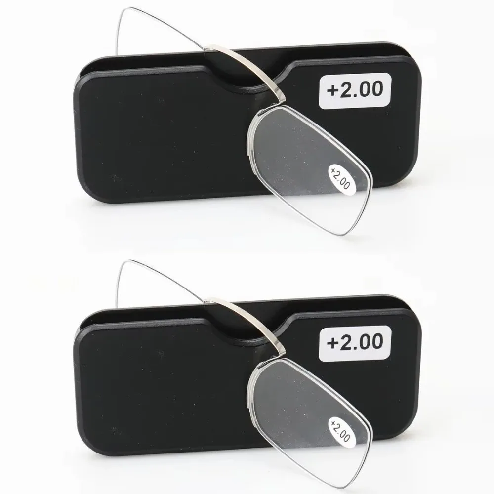 Mini Lazy Glasses Reading Glasses Magnifying Legless Nose Rack Portable Nose Clip Presbyopic Glasses Men Women