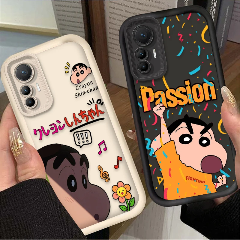 Crayon Shin-chan Kawaii Cartoon Case For Xiaomi Mi 17 Pro Max 15 Ultra 14 13 12 12X 12S 11 Lite 5G NE 15T 14T 13T 12T 11T Pro view 2