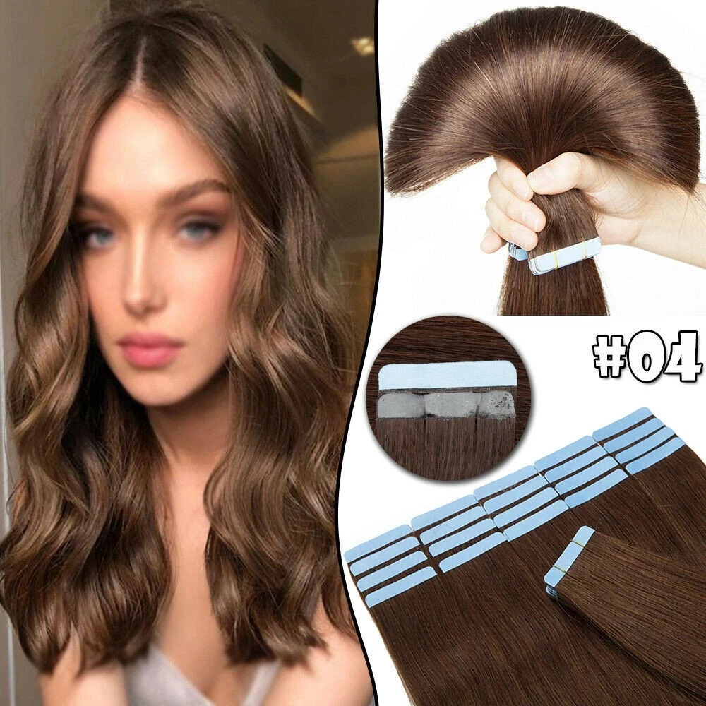human-remy-hair-tape-in-hairpiece-20pcs-22inch-straight-p4-613-1001-hair-wig-more-volume-body-wedding-wholesale