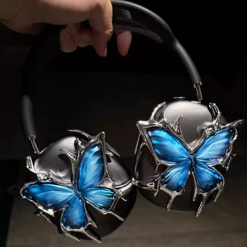eri-verse-for-airpods-max-flash-butterfly-series-headphones-case-magnetic-earphones-decoration-replaceable-headset-accessories