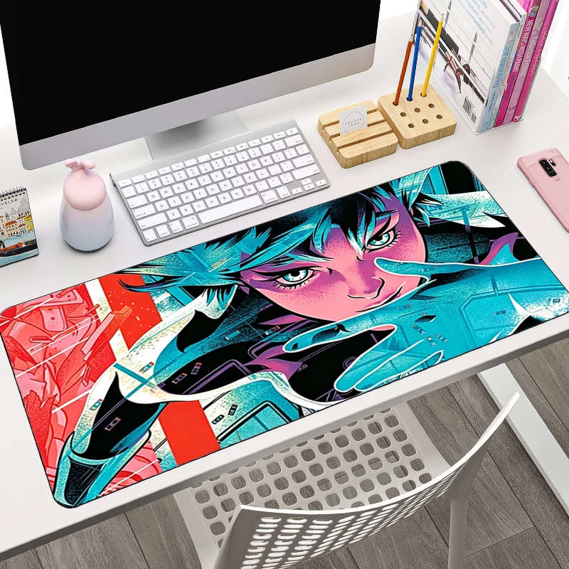 Hot Mouse Pad G-Ghost in the Shell XXL Extended Mat Table Big Keyboard Pad Anime Gaming Accessories Lock Edge Computer Mousepad