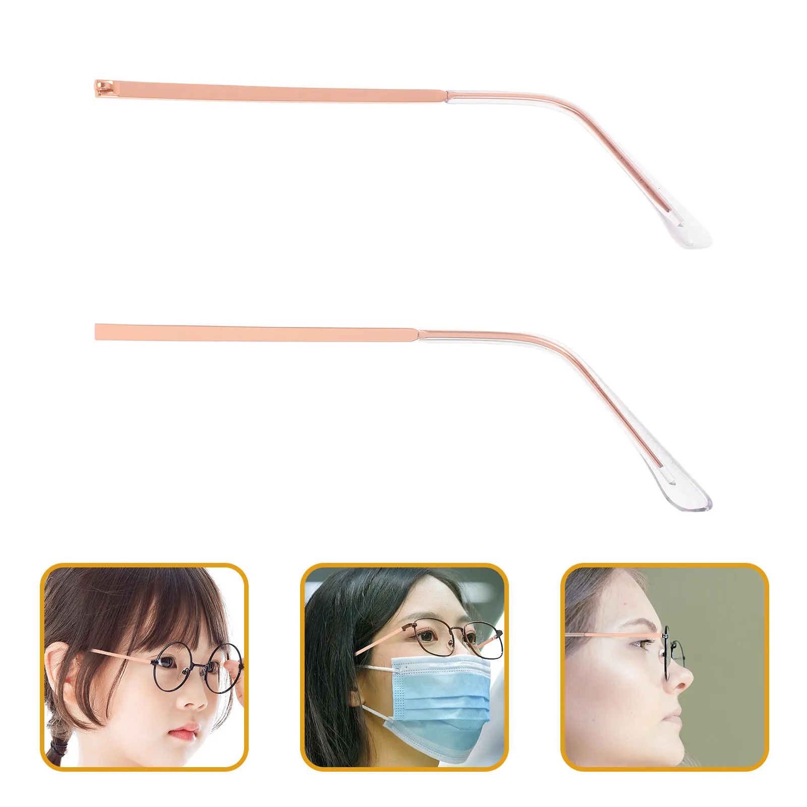 

1Pair Metal Glasses Replacement Temple Arms Universal Fit Lightweight Non-Slip Easy Install Eyeglasses Arms Replacement Repair