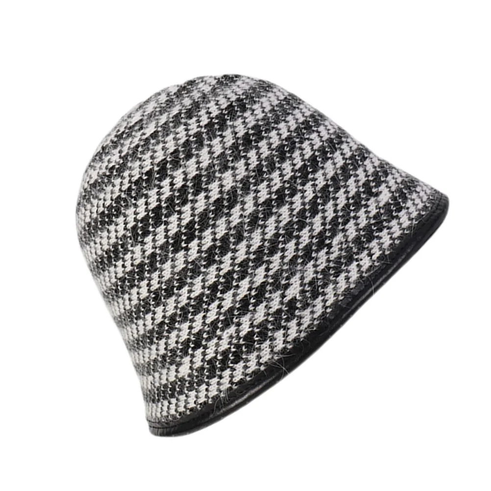 

Hat Bucket Cap for Women Fashionable Winter Hats Warm Wool Blend Trendy Autumn Sunshade Windproof Ladies Hat