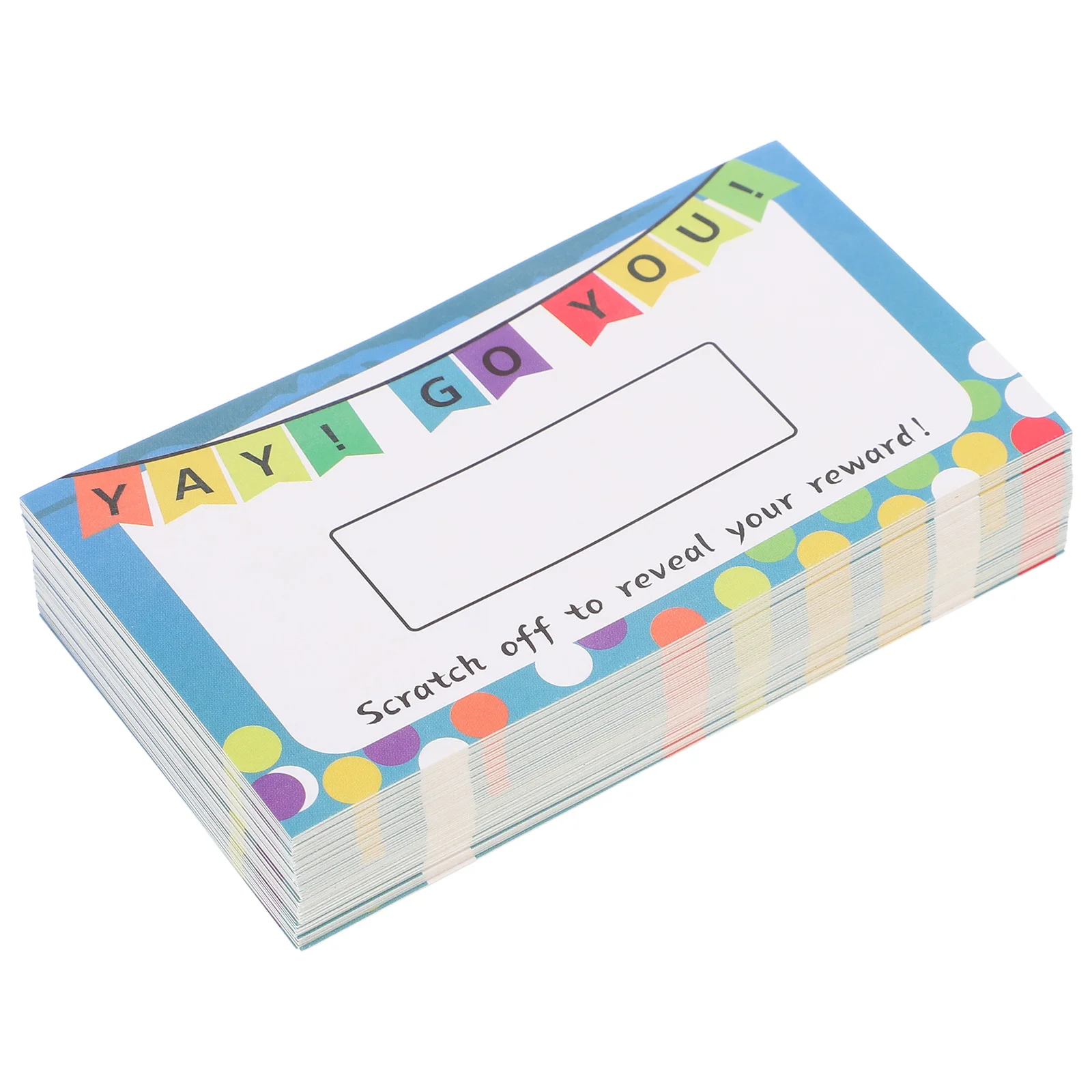 100 pcs Card Diy Reward Chart For Teacher Scratch Ticket Classroom Motivation Prize Student Appreciation Cards Blank