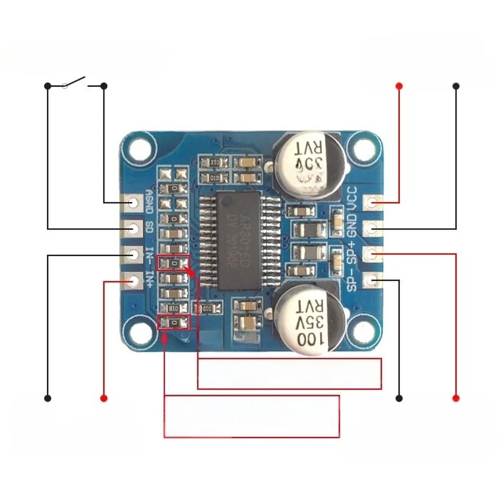 Single Channel Amp 30W Class D Amp 30W Output At 16V Wide Voltage Range 8 24V 1k Input Impedance DIY Audio Projects