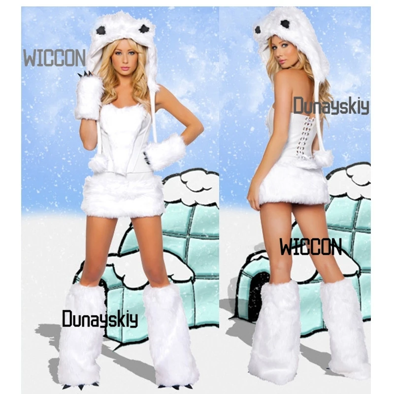 

Furry Fursuit Animal Sexy Kawaii White Panda Women Girls Cosplay Costumes Plush Jirai Kei Y2K Cute Lovely Party Halloween
