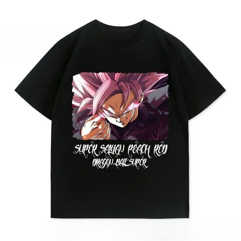 Dragon Ball Super Saiyajin bedrucktes T-Shirt für Herren und Damen, gleiches, lockeres und atmungsaktives, großes Kurzarm-Top