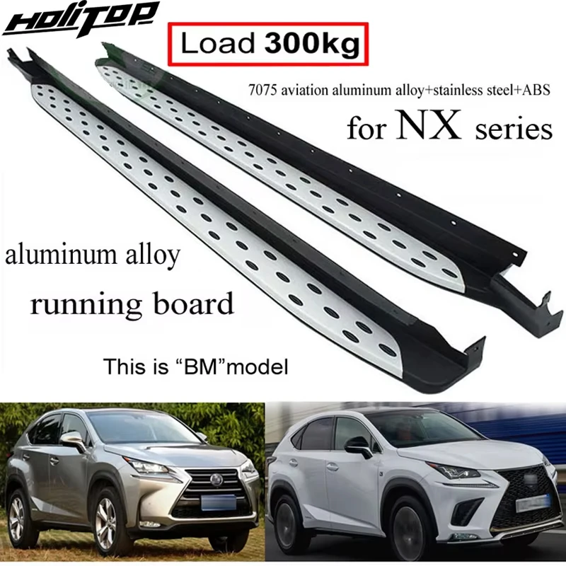 

Thicken running board side step nerf bar for LEXUS NX 200T NX300h 2015 2016 2017 2018 2019 2020 2021,can load 300kg,recommend