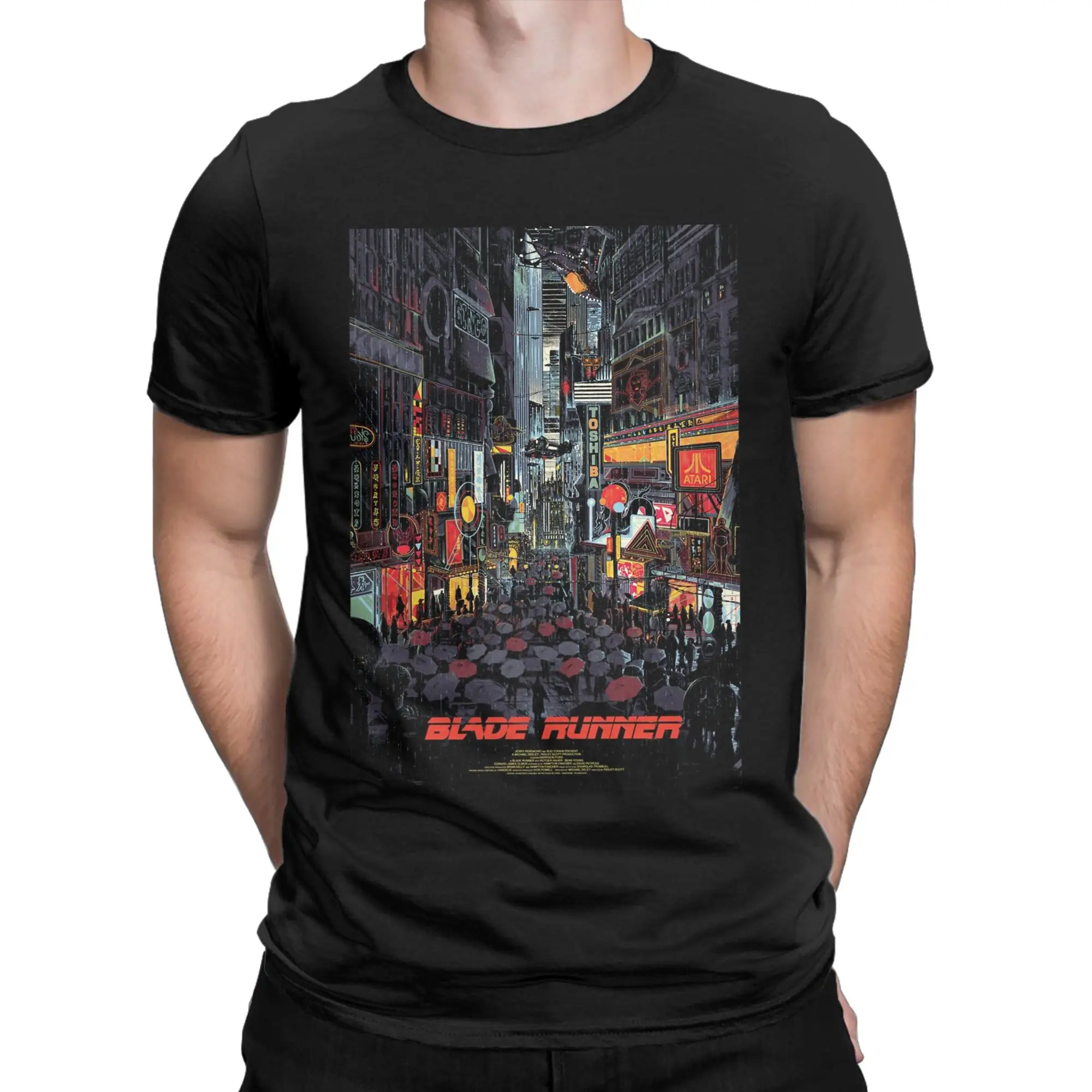 Funny Blade Runner T-Shirts for Men Crewneck Pure Cotton T Shirt  Short Sleeve Tees Original Clothes