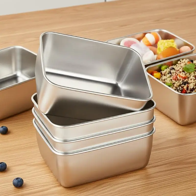 Stainless Steel Food Storage Containers with Lids 1/2PCS Leakproof Stackable Freezer Safe for Kids Snack Storage