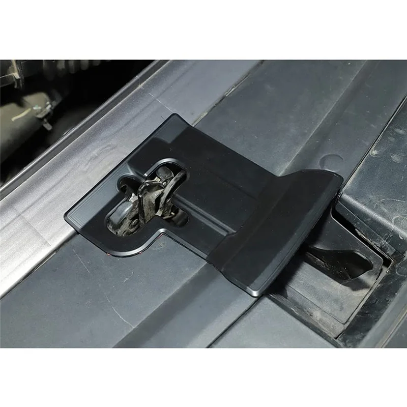 Black Engine Hood Lock Cover Protection Cover Trim For Dodge Challenger 2009-2021