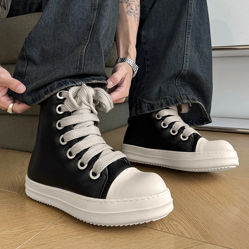 Sepatu Kasual Pria Model High  - Men'S Shoes No Laces ulasan dan harga