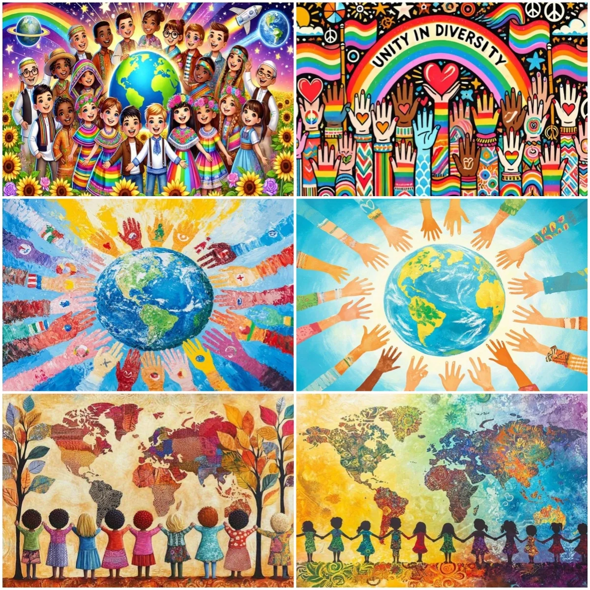 Décor de la Journée de la Terre mondiale, mains entrelacées, protection des ressources, activités, décorations, unité, paix, toile de fond pour enfants, cadeau, accessoires de photographie