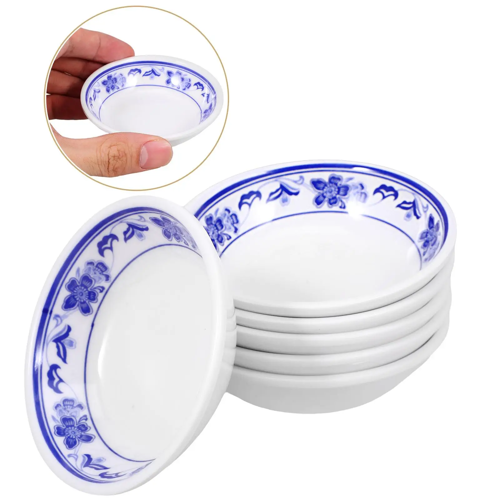 

6 Pcs Sauce Containers Melamine Plates Seasoning Dish Serving Ceramics Dipping Kitchen Bar Accessories