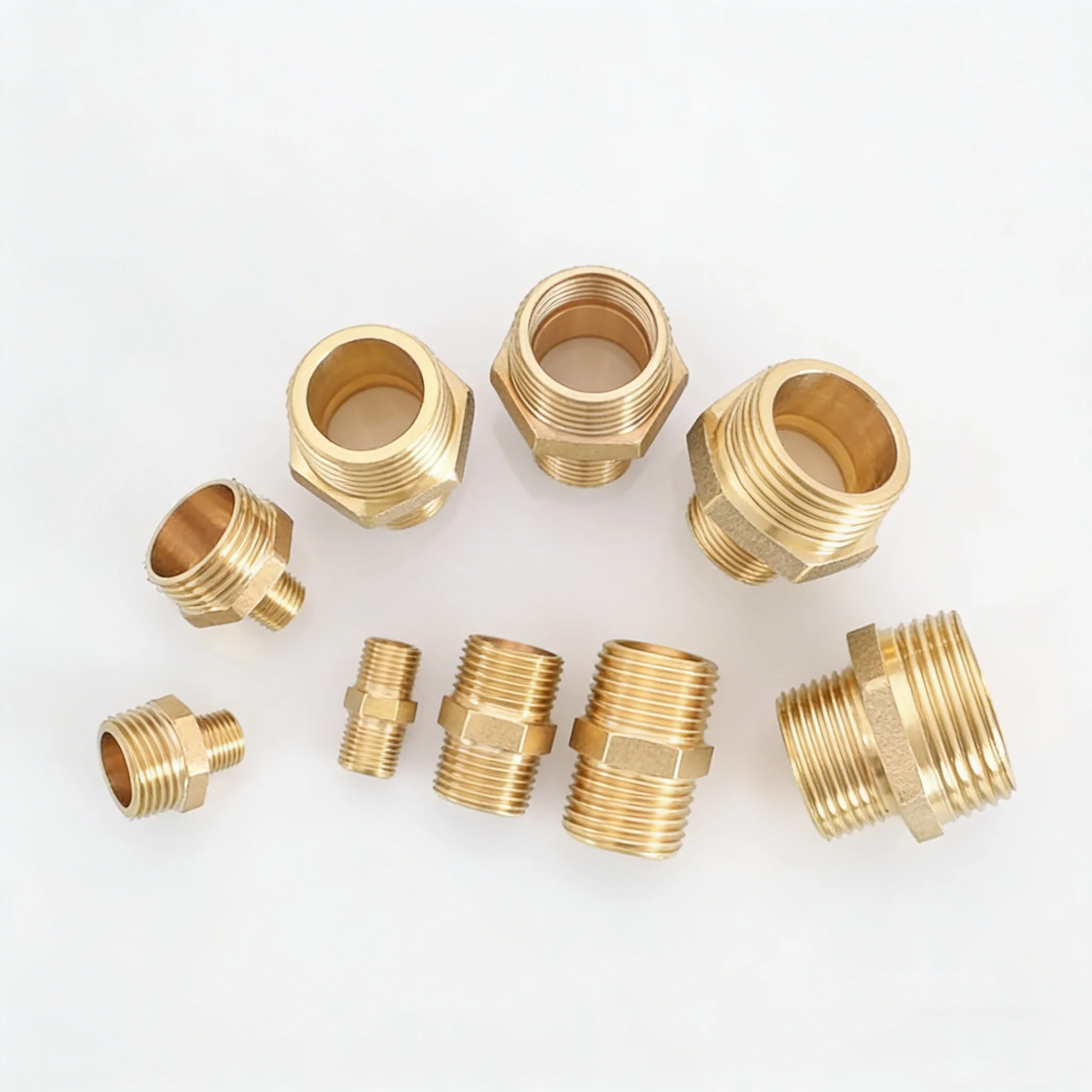 Messing Rohrfitting Adapter – Weiblich Auf Männlich, M14–M27 Metrisch Oder 1/4–3/4 BSP, Z.B. F M22x1,5 Auf BSP 1/4