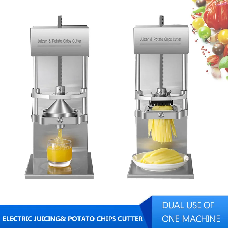 

French Fries Cutter Automatic Fruit And Vegetable Strip Commercial Electric Cutting Sweet Potato Cucumber Push Bar Machine