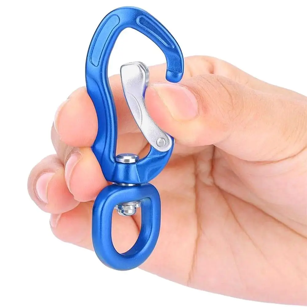 D شكل الملحقات الألومنيوم المهنية حلقة تسلق الأمن قفل رئيسي تسلق خطاف المفاتيح معدات الحماية تسلق الجبال #4