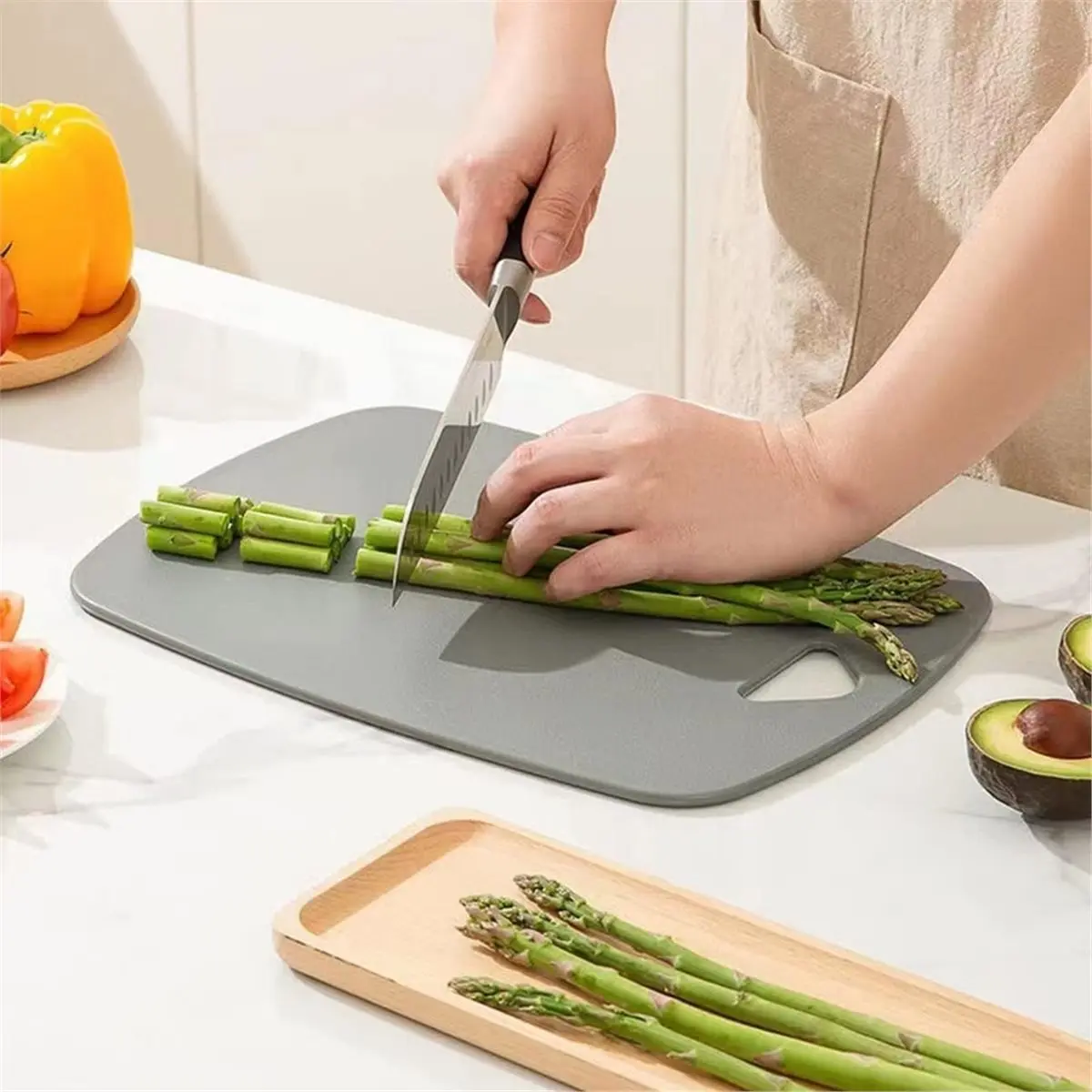 【MUST-HAVE LIST】 1set/3pcs Plastic Cutting Boards, Kitchen Cutting Boards, Thick Meat and Vegetable Cutting Boards, Easy to Grip