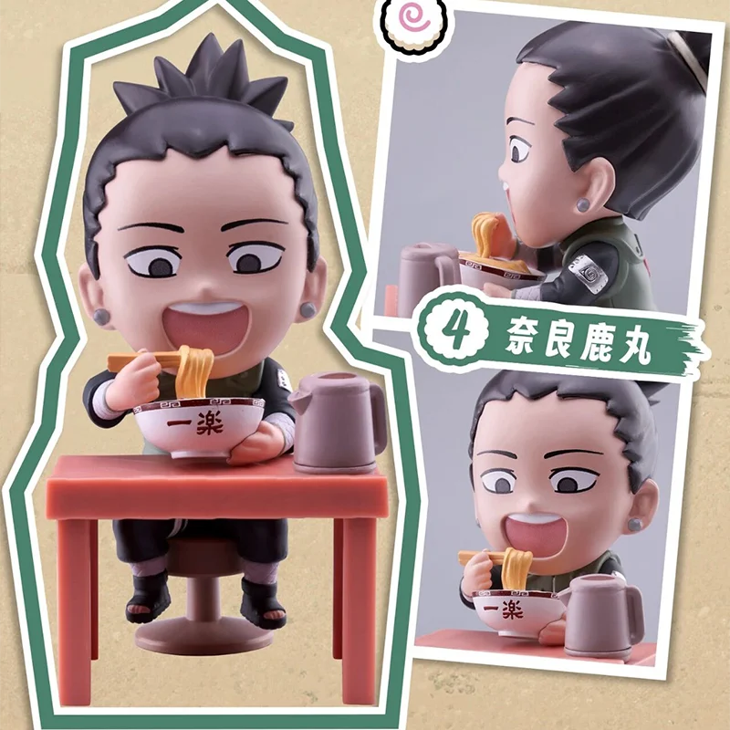Naruto Ramen Series Blind Box Cartoon Uzumaki Naruto Mystery Box QVersion Desktop Ornament Anime Periferico Marchio congiunto ufficiale