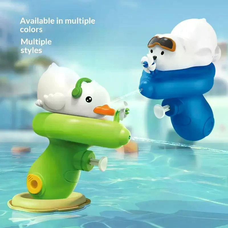 

1 шт. Мультяшная игрушка-уточка/медведь с автоматическим изменением цвета, распыляющая воду, летняя пляжная игрушка для дальнего распыления, милые игрушки для разбрызгивания воды