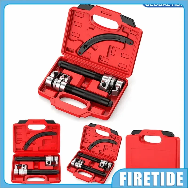 Vehicle Suspension Spring Compressing Kit with Reinforced Safety Holder,Universal Auto Strut Coil Spring Disassembly Repair Tool